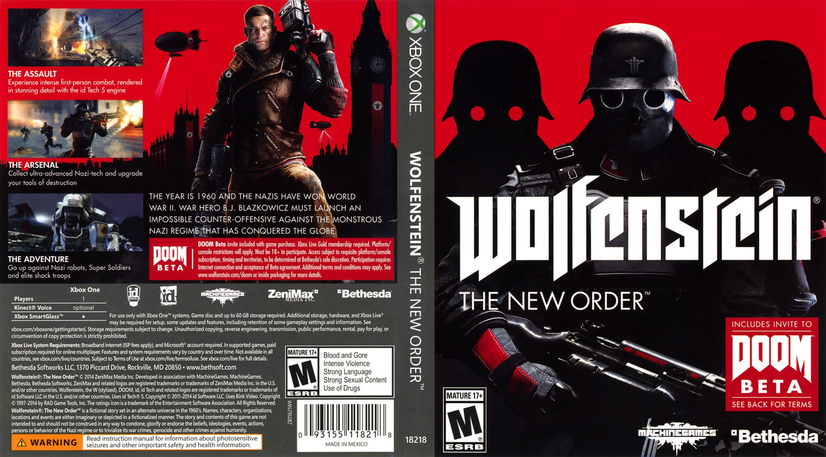 Wolfenstein: The New Order Xbox One - Video Game - Used - CaveGamers - Image 4