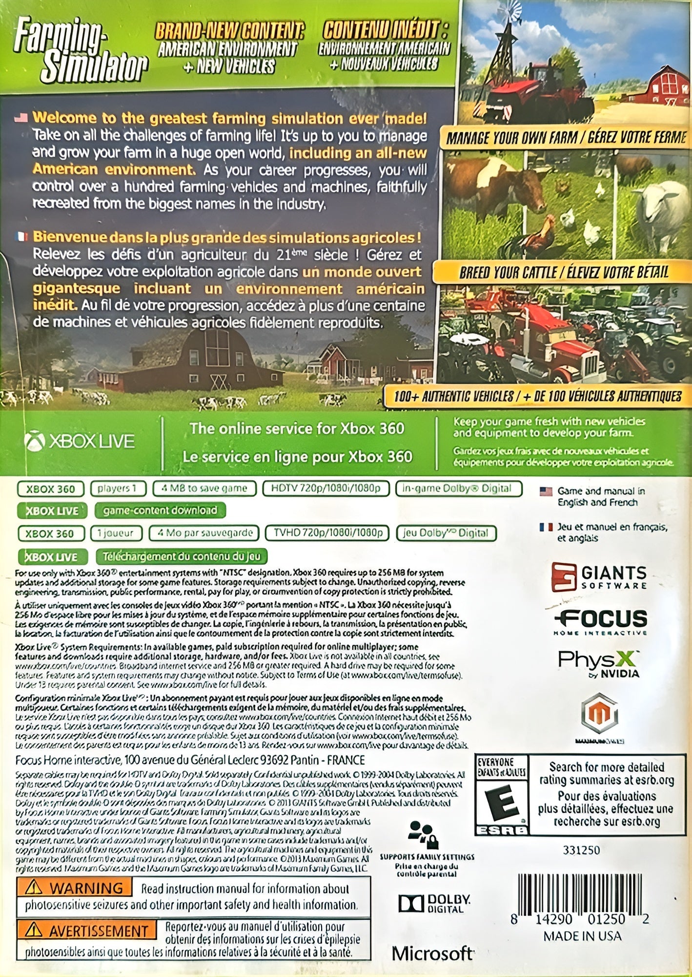 Farming Simulator Xbox 360 - Video Game - Used - CaveGamers - Image 2