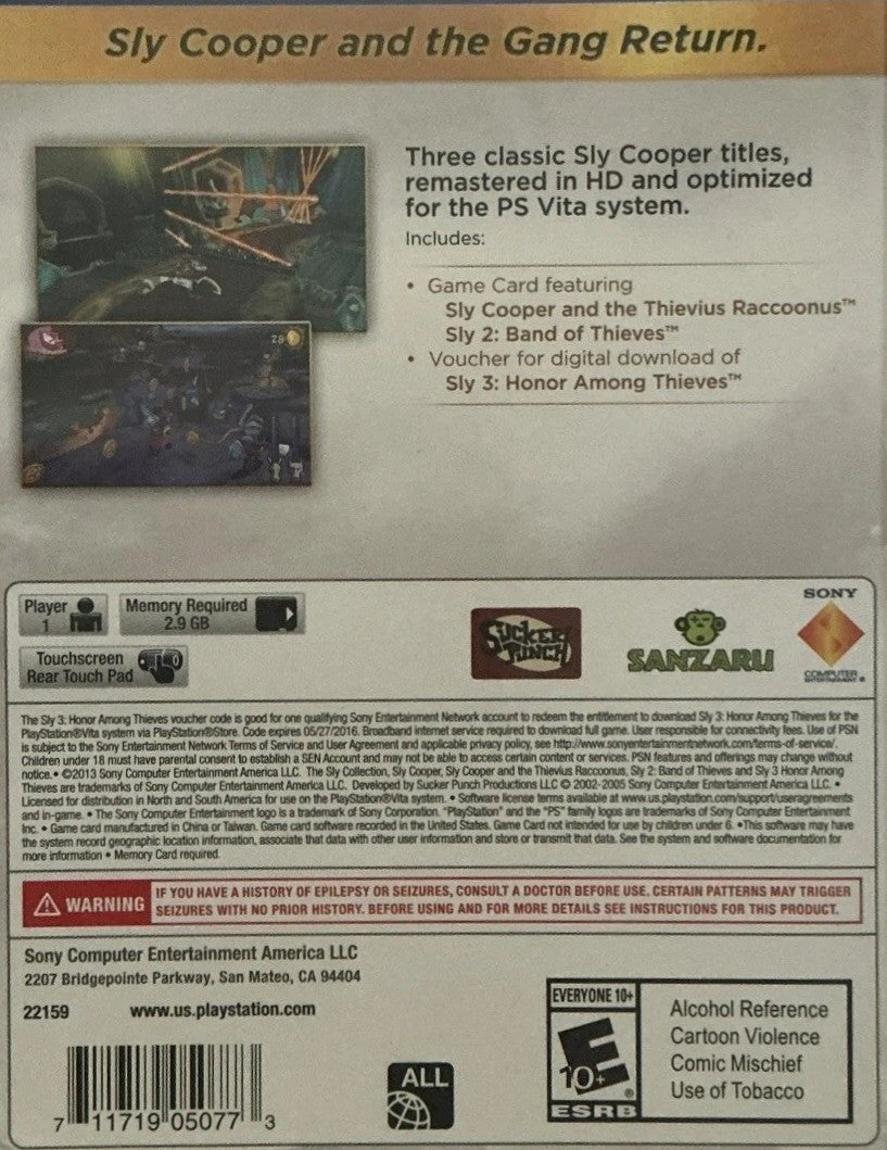 Sly Cooper Collection PSV - Video Game - Used - CaveGamers - Image 2