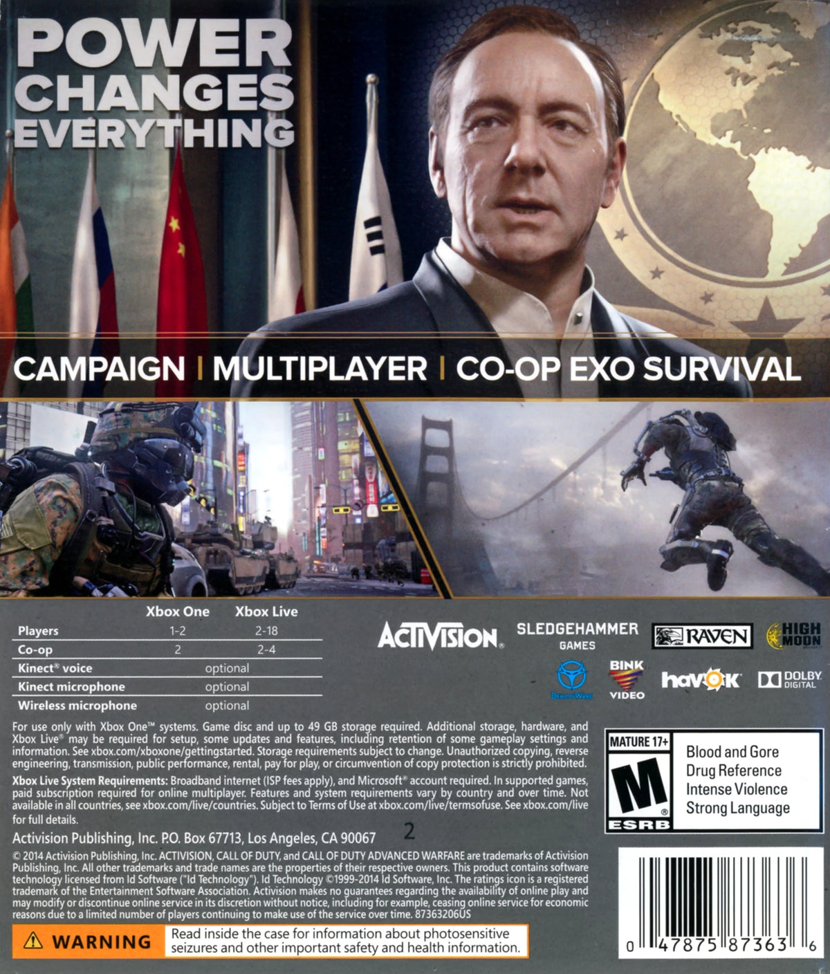 Call of Duty Advanced Warfare Xbox One - Video Game - Used - CaveGamers - Image 2