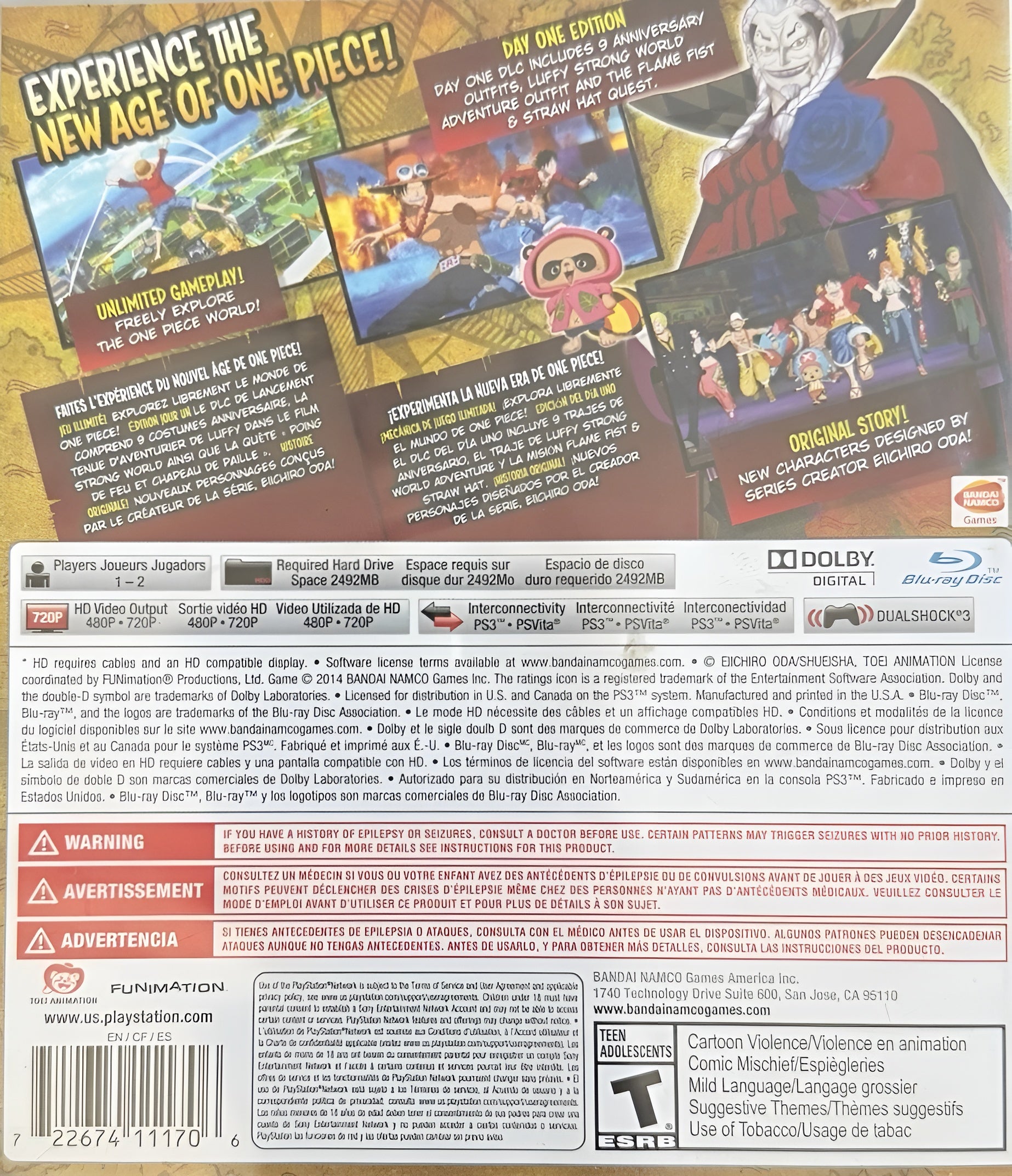 One Piece: Unlimited World Red PS3 - Video Game - Used - CaveGamers - Image 2