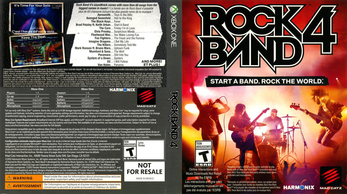 Rock Band 4 Xbox One - Video Game - Used - CaveGamers - Image 3
