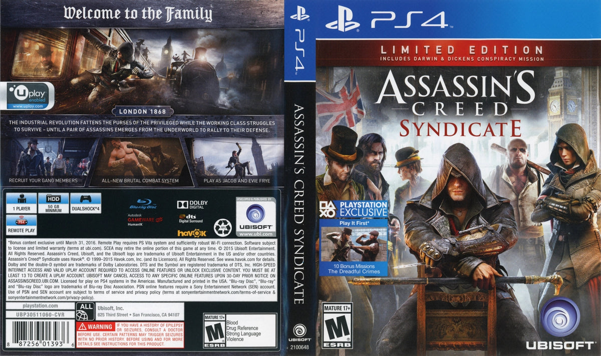 Assassin's Creed Syndicate PS4 - Video Game - Used - CaveGamers - Image 4