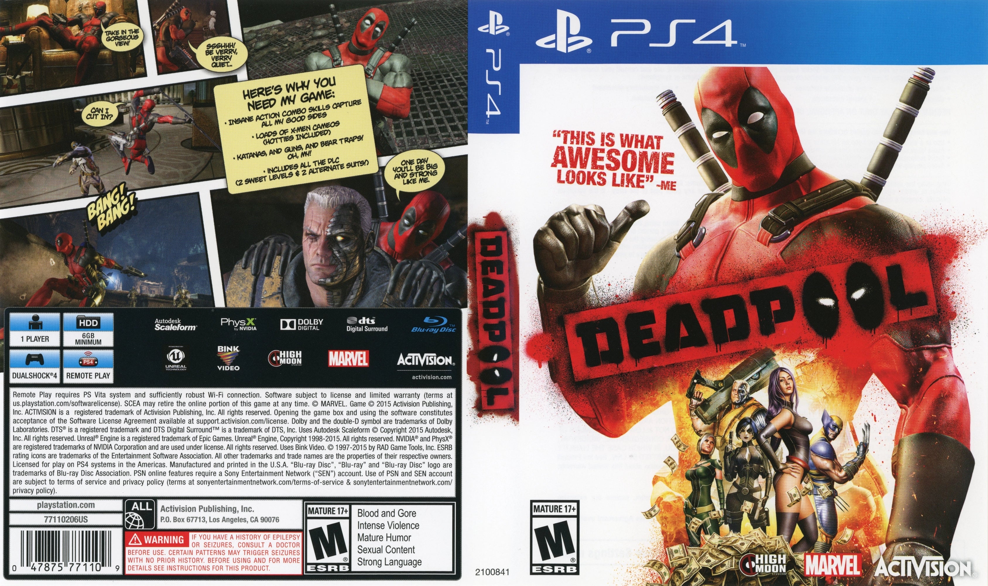 Deadpool PS4 - Video Game - Used - CaveGamers - Image 3