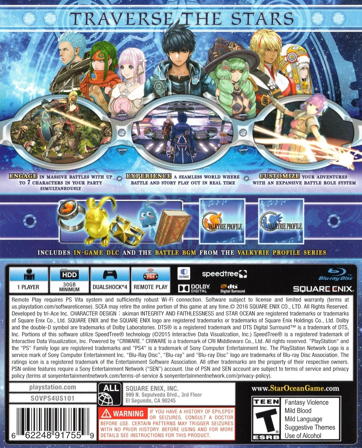 Star Ocean Integrity and Faithlessness PS4 - Video Game - Used - CaveGamers - Image 2