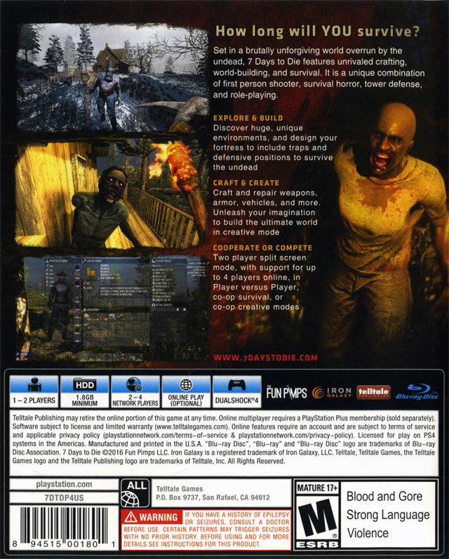 7 Days to Die PS4 - Video Game - Used - CaveGamers - Image 2