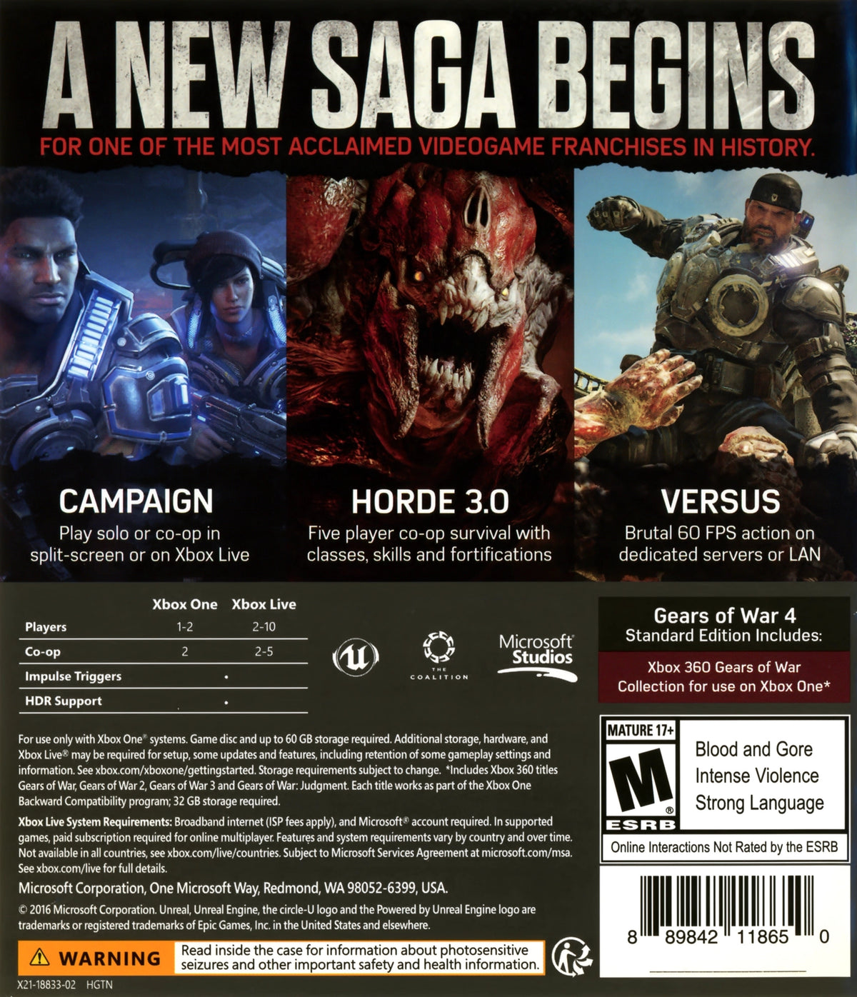 Gears of War 4 Xbox One - Video Game - Used - CaveGamers - Image 2