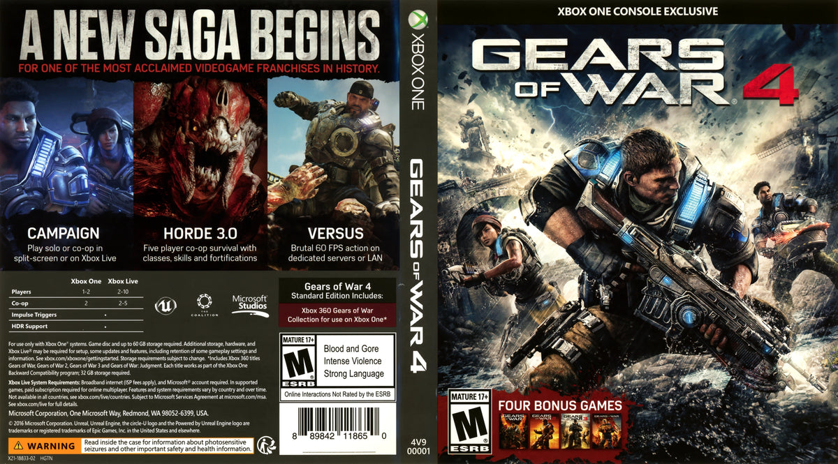 Gears of War 4 Xbox One - Video Game - Used - CaveGamers - Image 4