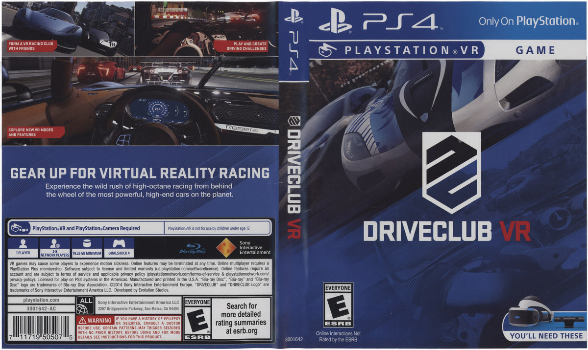 DriveClub VR PS4 - Video Game - Used - CaveGamers - Image 4