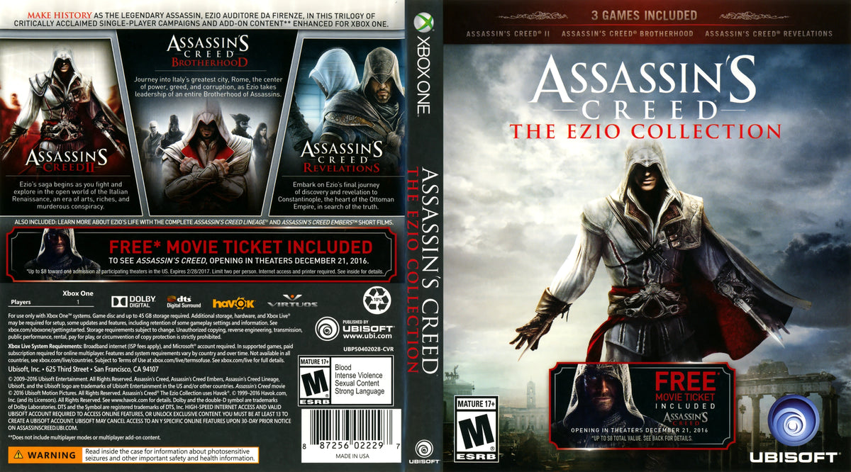Assassin's Creed The Ezio Collection Xbox One - Video Game - Used - CaveGamers - Image 3