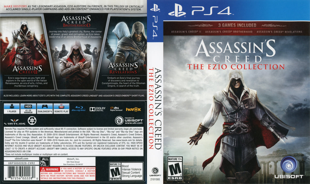 Assassin's Creed The Ezio Collection PS4 - Video Game - Used - CaveGamers - Image 4