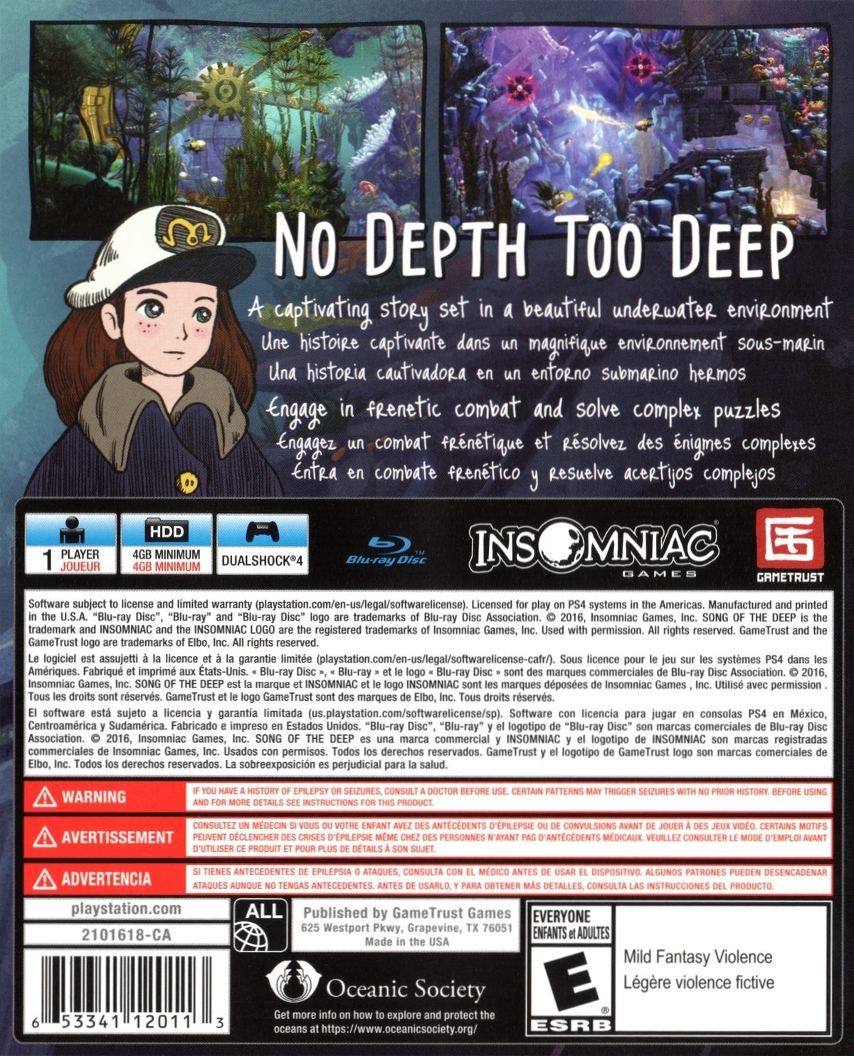 Song of the Deep PS4 - Video Game - Used - CaveGamers - Image 2