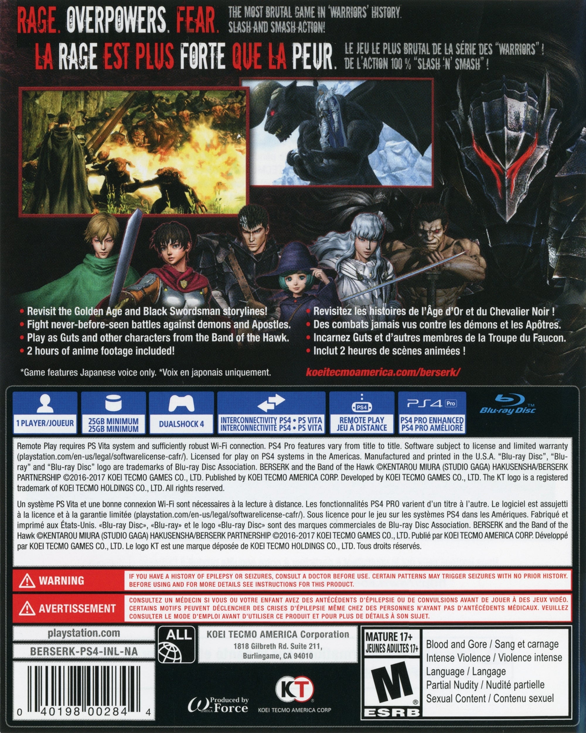 Berserk and the Band of the Hawk PS4 - Video Game - Used - CaveGamers - Image 2