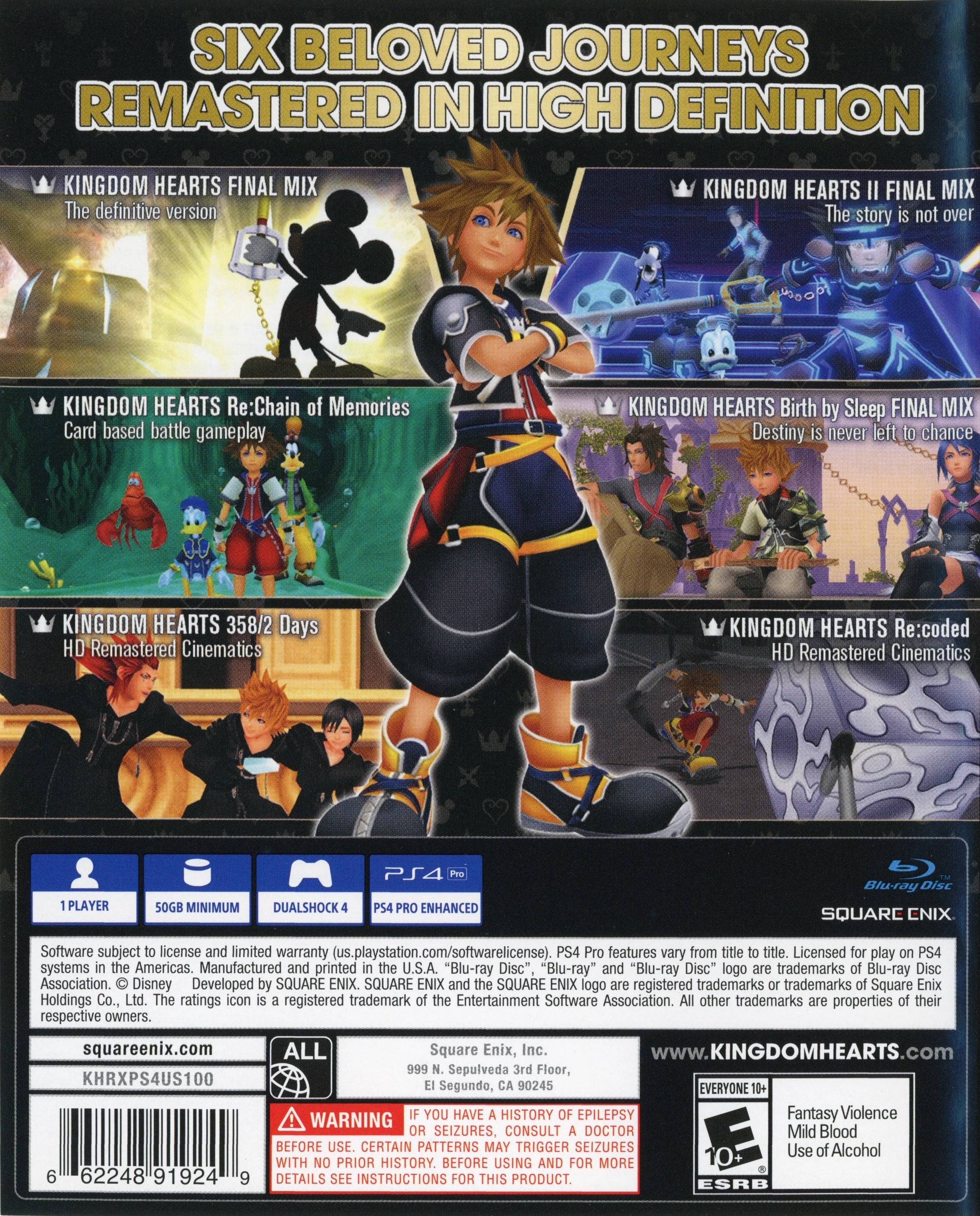 Kingdom Hearts HD 1.5 + 2.5 Remix PS4 - Video Game - Used - CaveGamers - Image 2