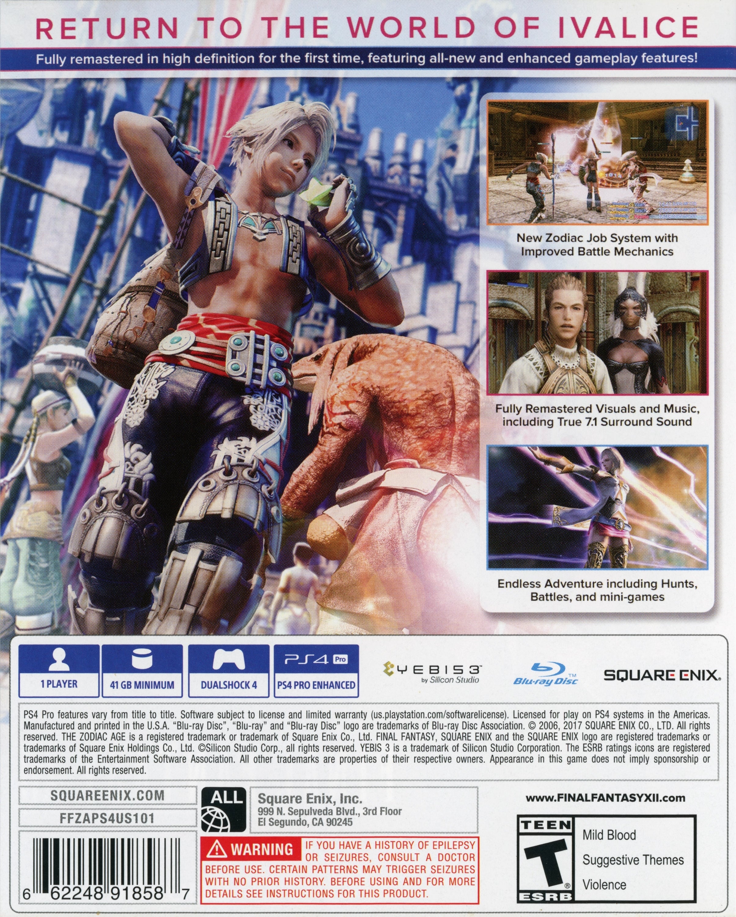 Final Fantasy XII: The Zodiac Age PS4 - Video Game - Used - CaveGamers - Image 2