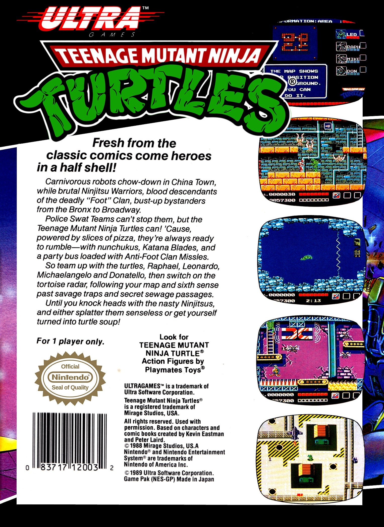 Teenage Mutant Ninja Turtles NES - Video Game - Used - CaveGamers - Image 2