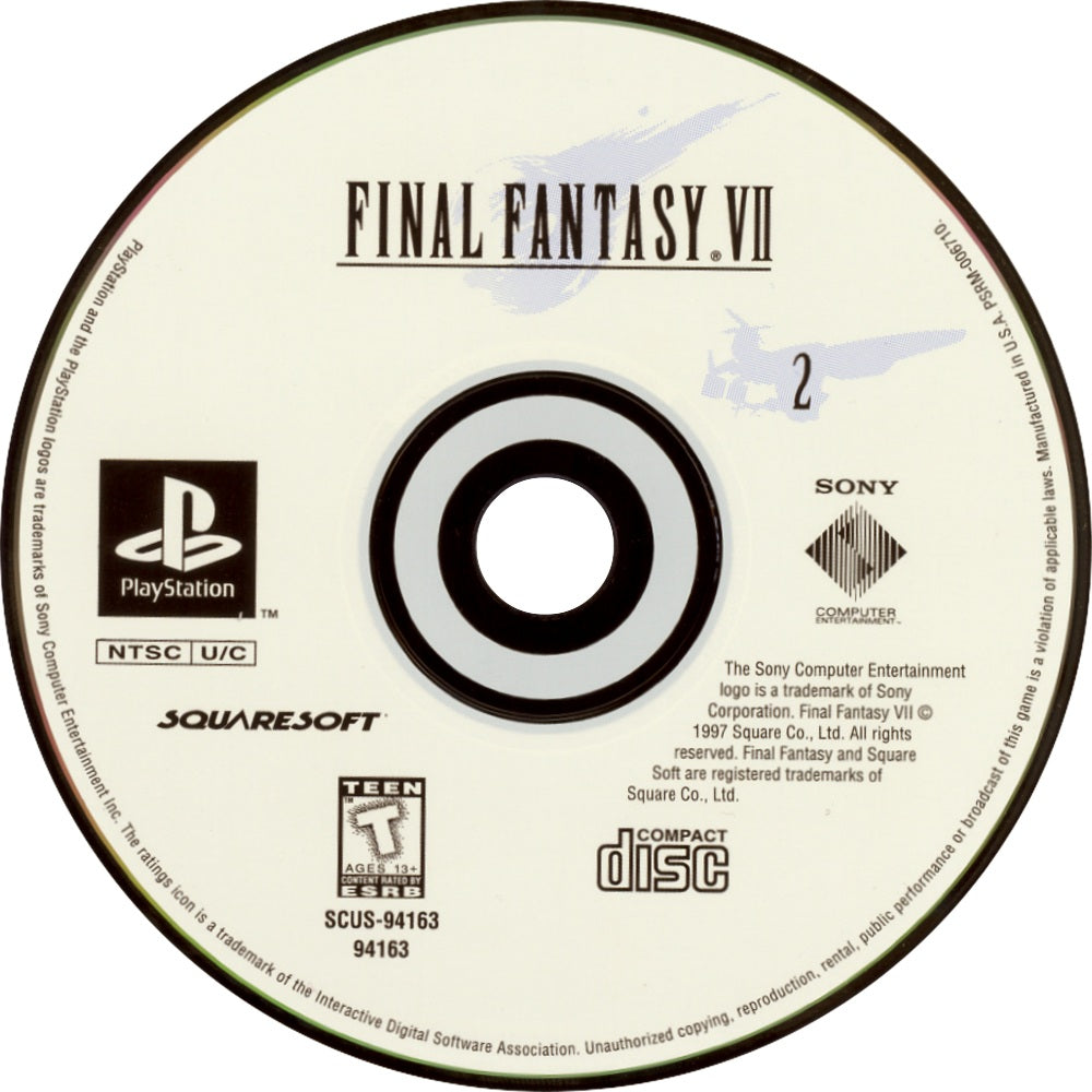 Final Fantasy VII [3 Discs] Playstation - Video Game - Used - CaveGamers - Image 4