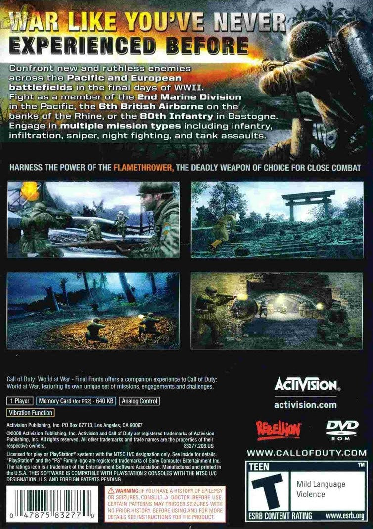 Call of Duty:  World at War Final Fronts