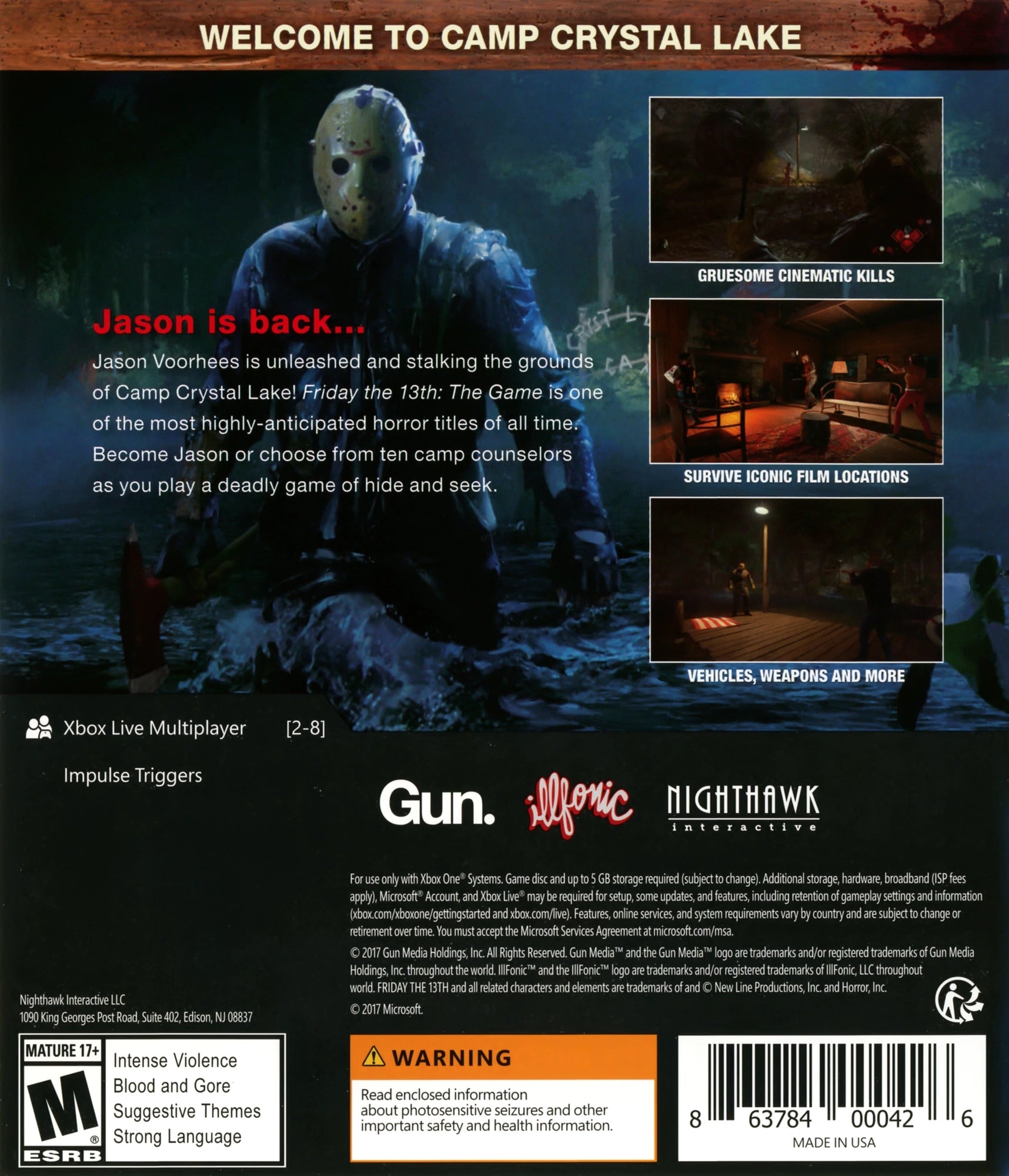 Friday the 13th Xbox One - Video Game - Used - CaveGamers - Image 2