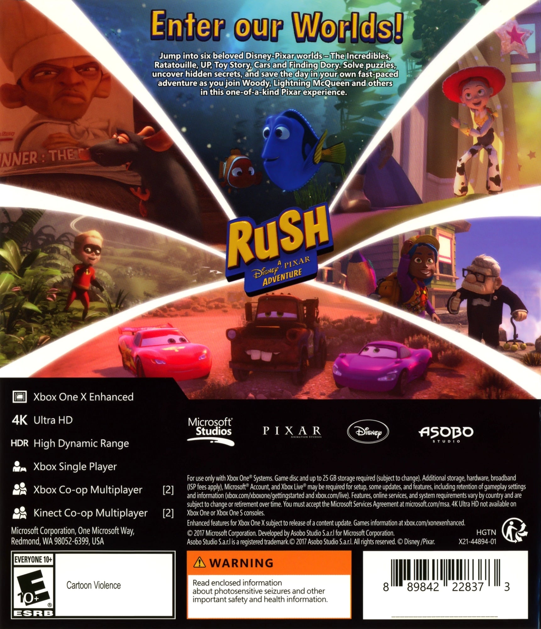 Rush: Disney Pixar Adventure Xbox One - Video Game - Used - CaveGamers - Image 2