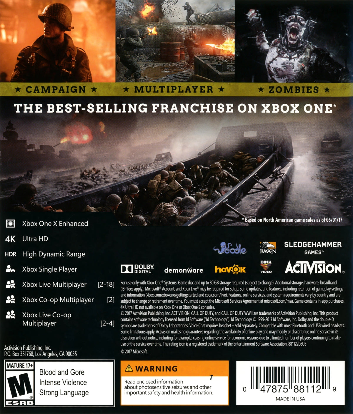 Call of Duty WWII Xbox One - Video Game - Used - CaveGamers - Image 2