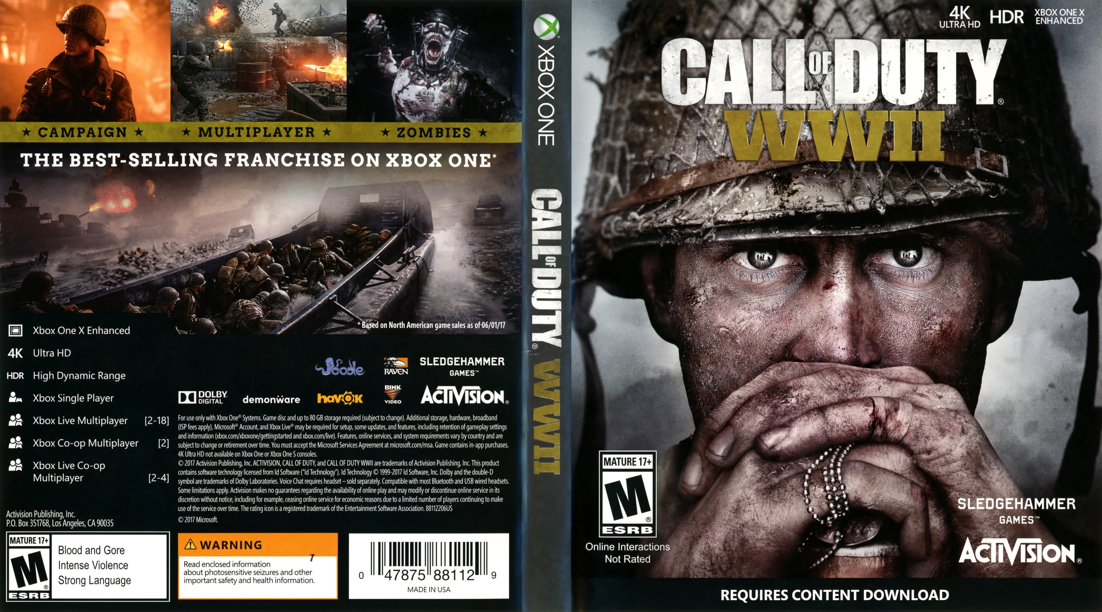 Call of Duty WWII Xbox One - Video Game - Used - CaveGamers - Image 4