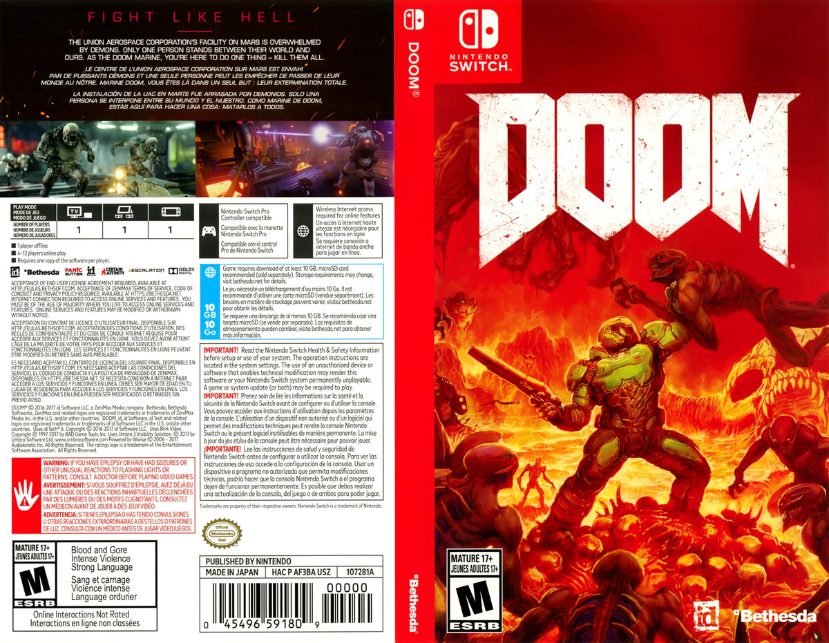 Doom Switch - Video Game - Used - CaveGamers - Image 4
