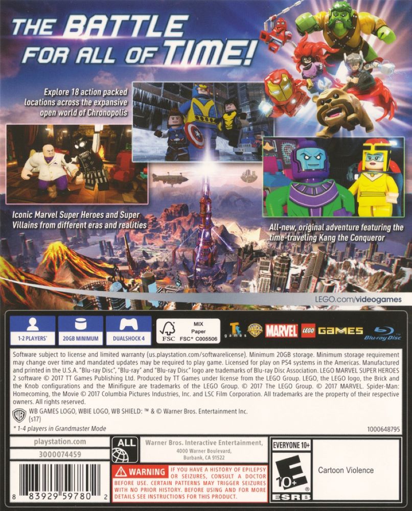 LEGO Marvel Super Heroes 2 PS4 - Video Game - Used - CaveGamers - Image 2