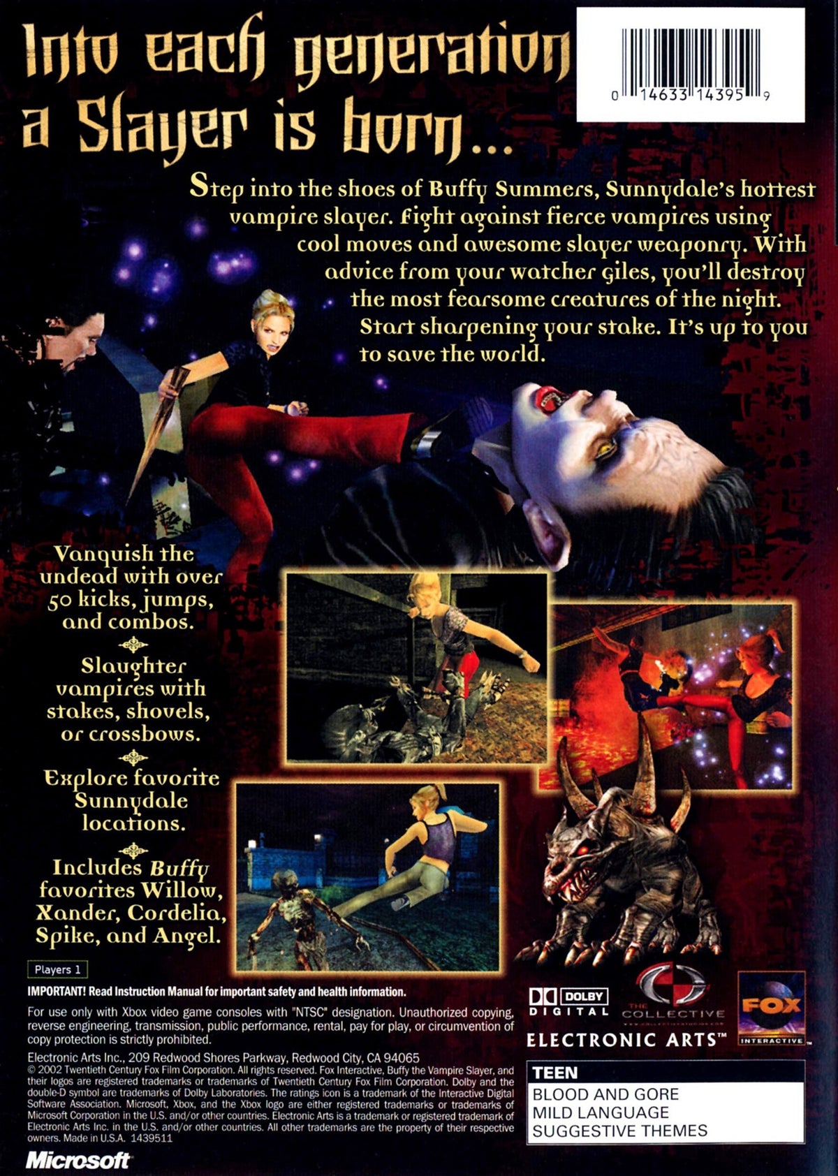 Buffy The Vampire Slayer Xbox - Video Game - Used - CaveGamers - Image 2