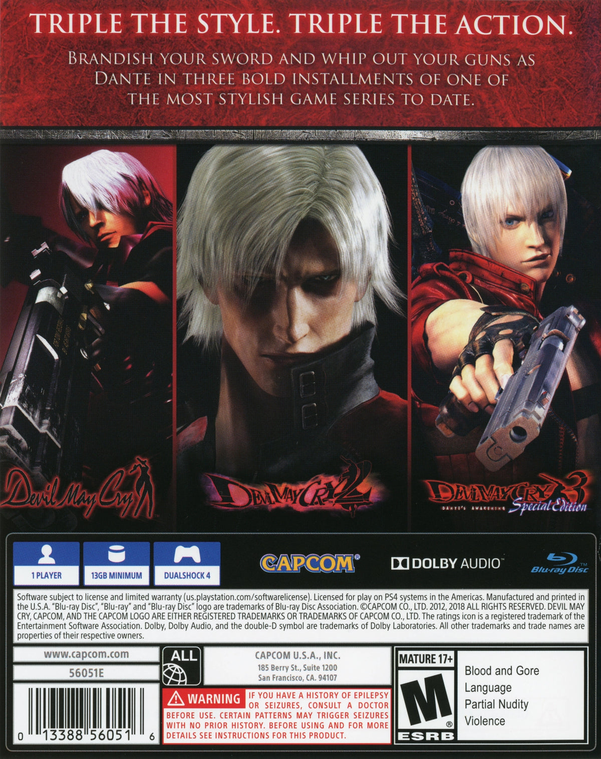 Devil May Cry HD Collection PS4 - Video Game - Used - CaveGamers - Image 2