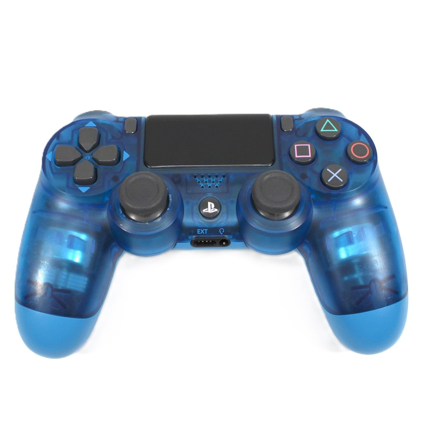 PlayStation 4 Dualshock 4 Blue Crystal Controller PS4 - Video Game Accessory - Used - CaveGamers