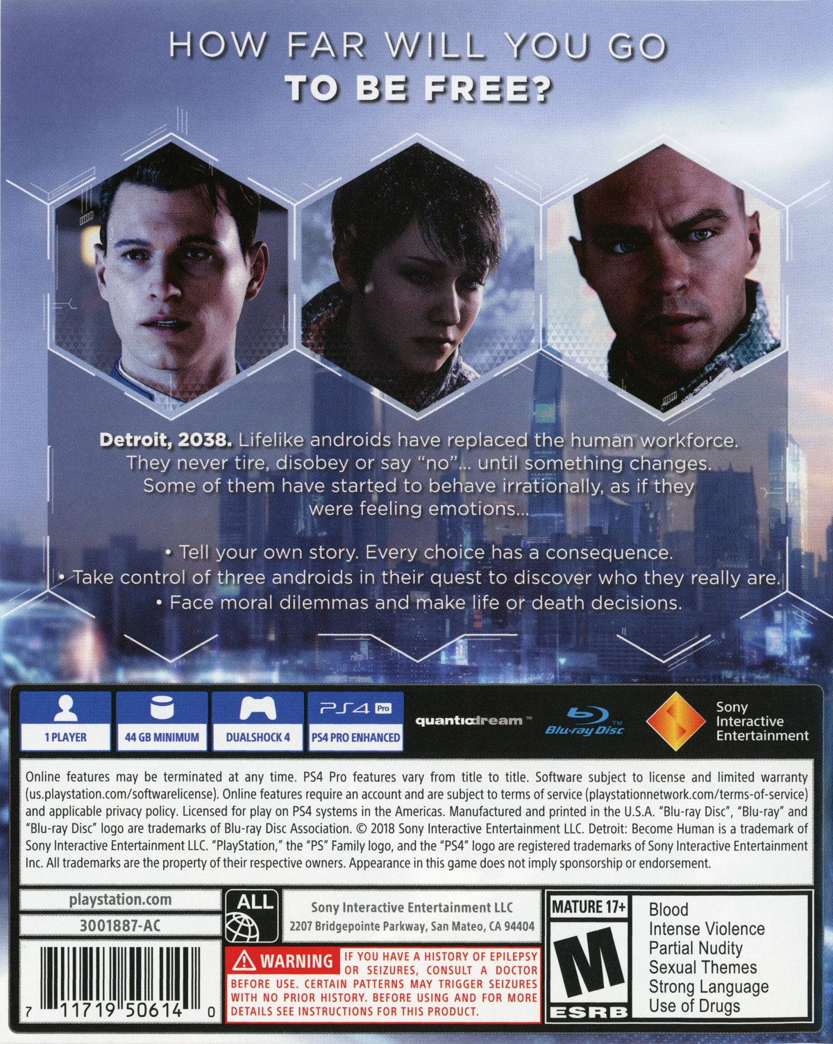 Detroit Become Human PS4 - Video Game - Used - CaveGamers - Image 2