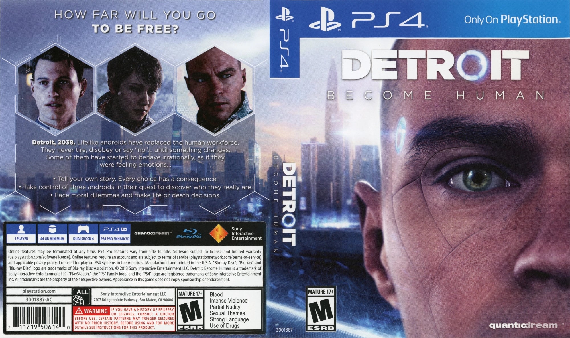 Detroit Become Human PS4 - Video Game - Used - CaveGamers - Image 3