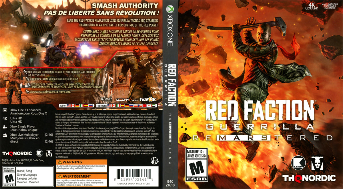 Red Faction: Guerrilla Re-Mars-tered Xbox One - Video Game - Used - CaveGamers - Image 3