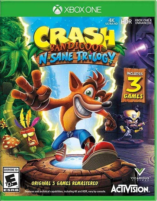 Crash Bandicoot N. Sane Trilogy Xbox One - Video Game - Used - CaveGamers