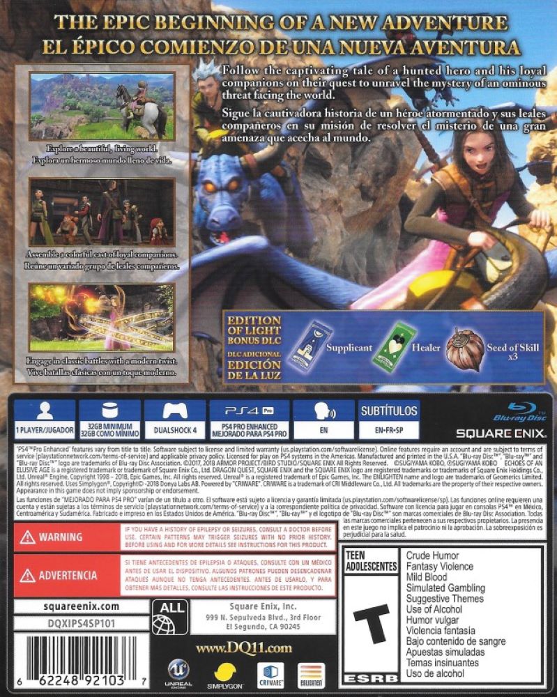 Dragon Quest XI: Echoes of an Elusive Age PS4 - Video Game - Used - CaveGamers - Image 2