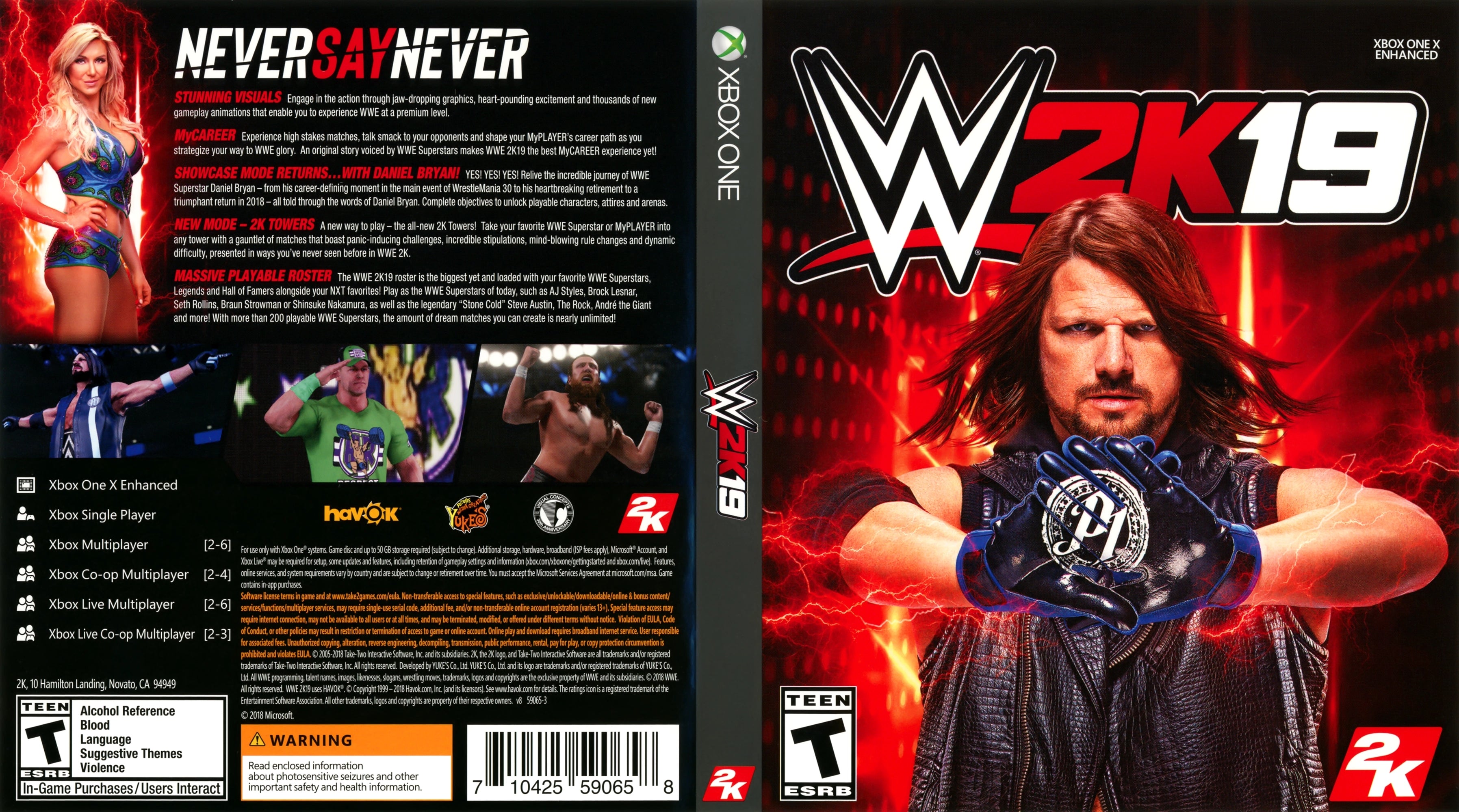 WWE 2K19 Xbox One - Video Game - Used - CaveGamers - Image 3