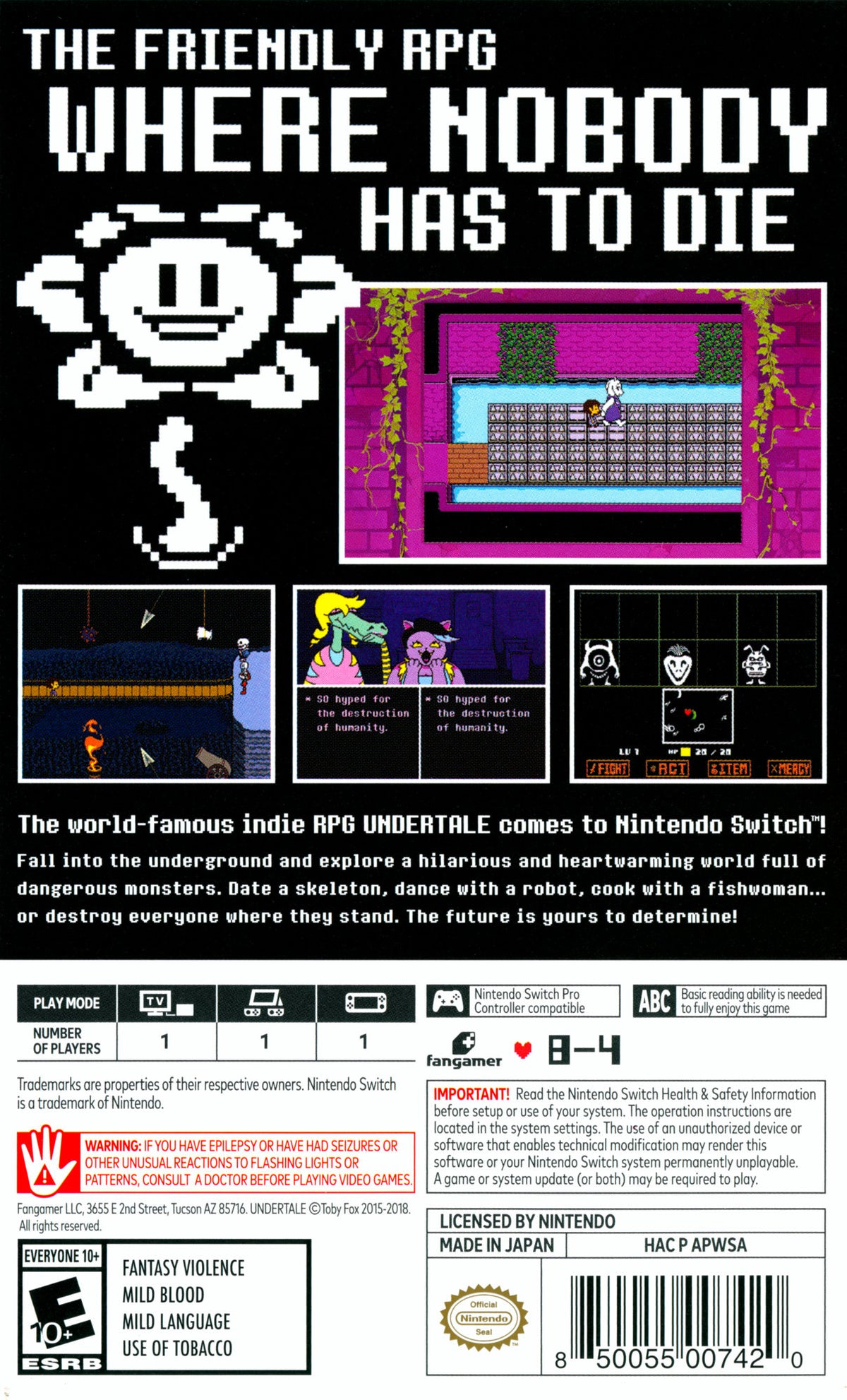 Undertale Switch - Video Game - Used - CaveGamers - Image 2