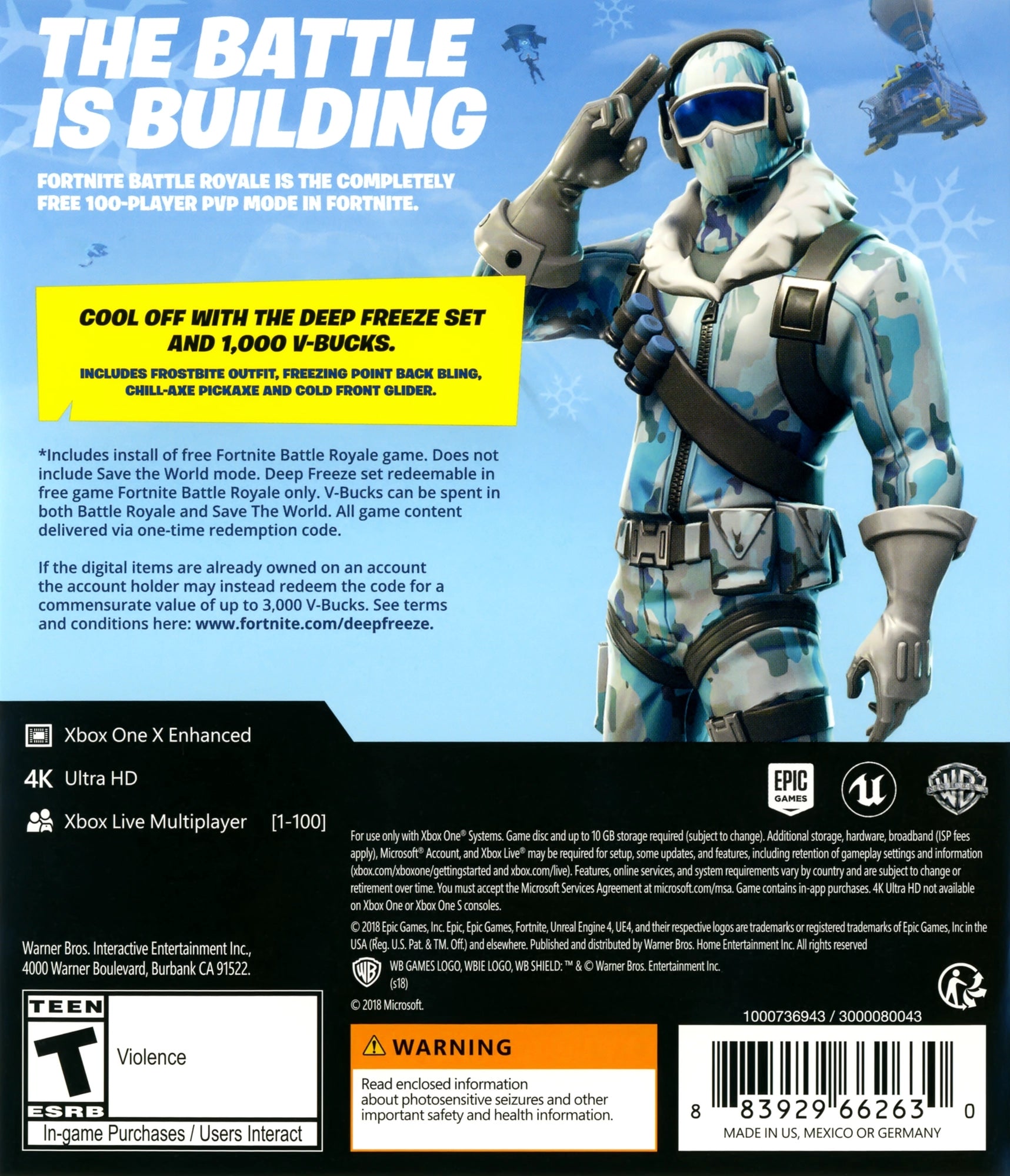 Fortnite: Deep Freeze Xbox One - Video Game - Used - CaveGamers - Image 2