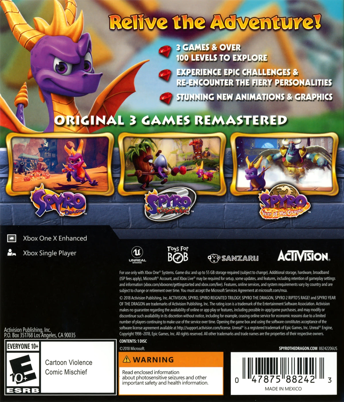 Spyro Reignited Trilogy Xbox One - Video Game - Used - CaveGamers - Image 2