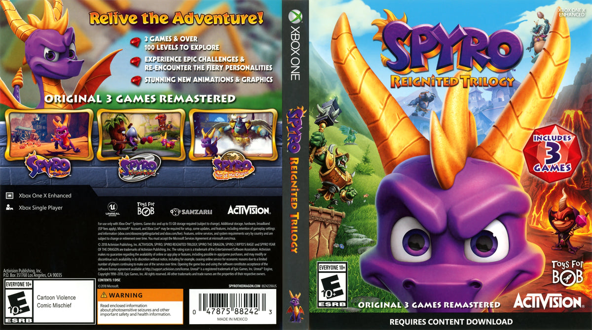 Spyro Reignited Trilogy Xbox One - Video Game - Used - CaveGamers - Image 3