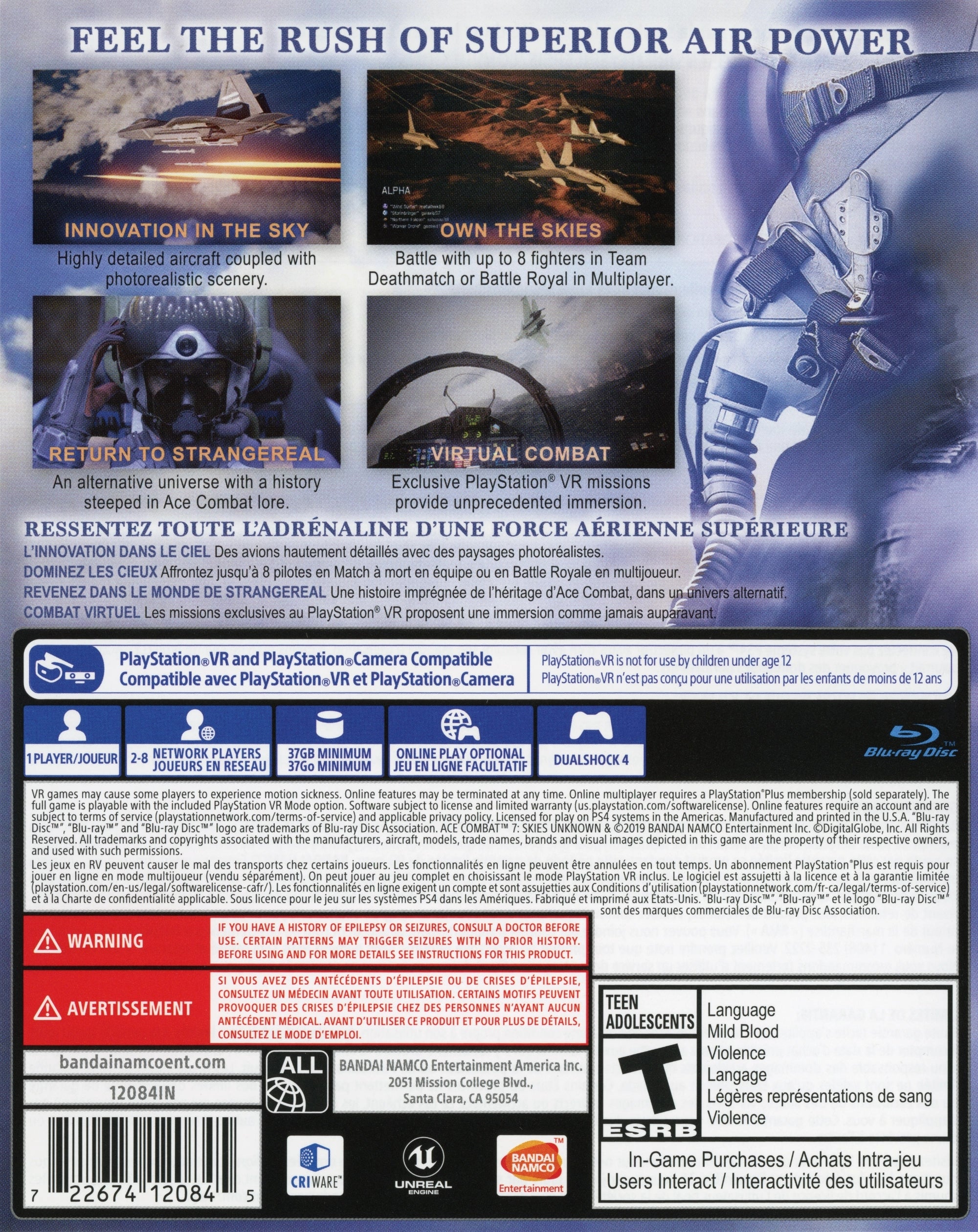 Ace Combat 7 Skies Unknown PS4 - Video Game - Used - CaveGamers - Image 2