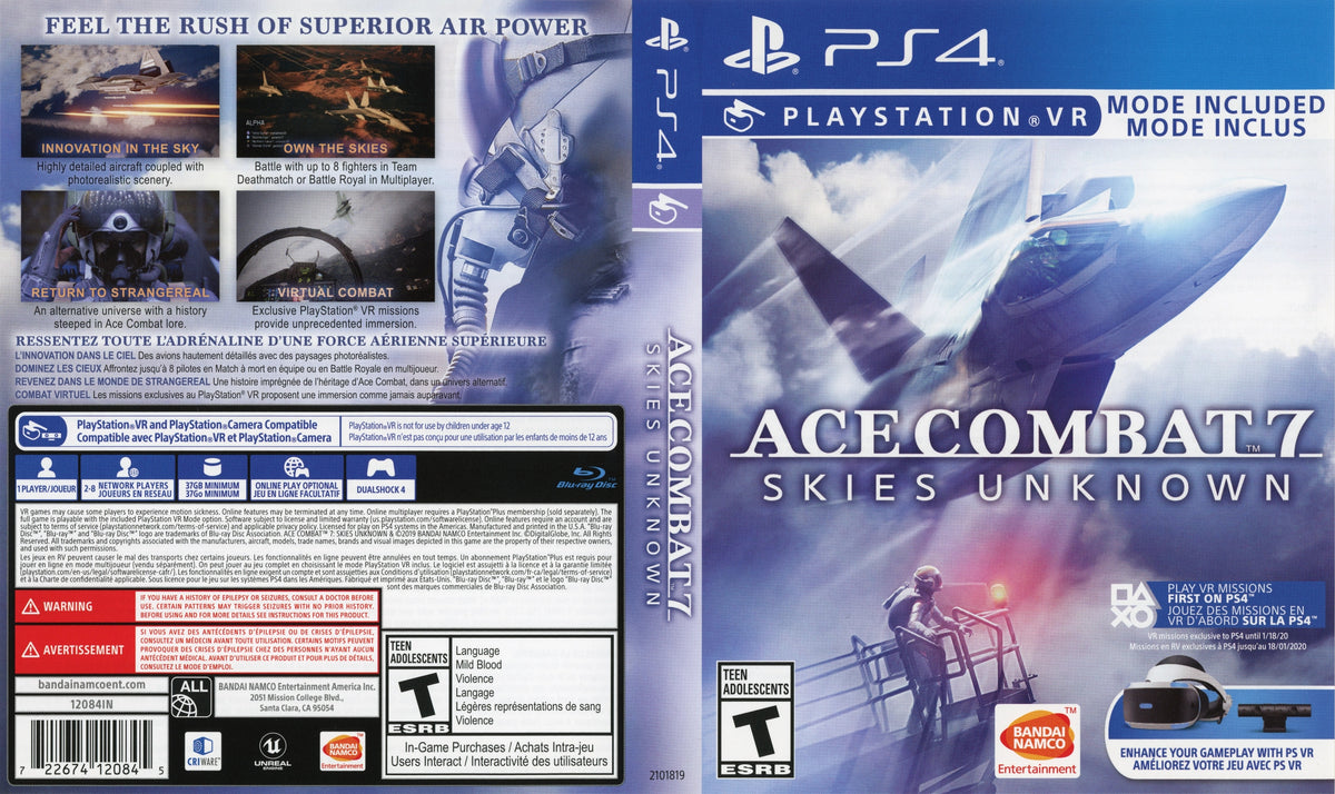 Ace Combat 7 Skies Unknown PS4 - Video Game - Used - CaveGamers - Image 3