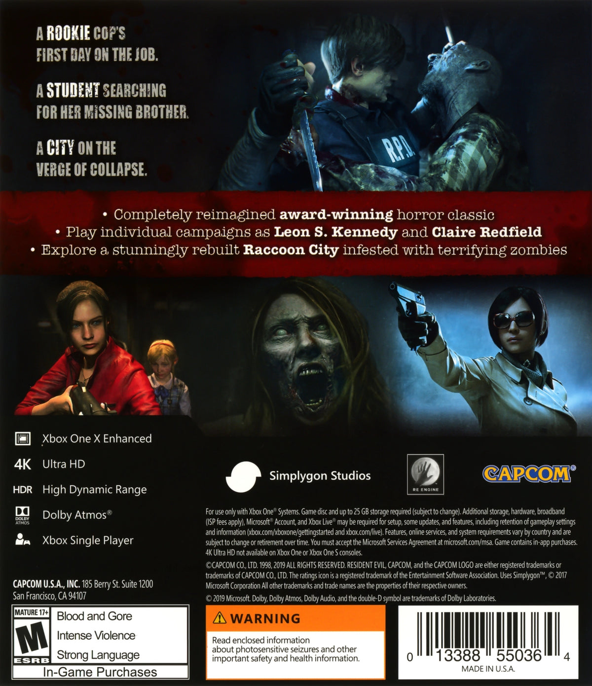 Resident Evil 2 Xbox One - Video Game - Used - CaveGamers - Image 2