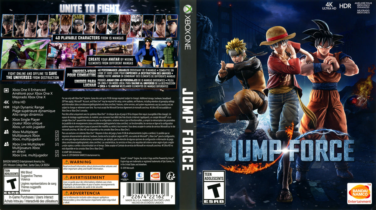 Jump Force Xbox One - Video Game - Used - CaveGamers - Image 3
