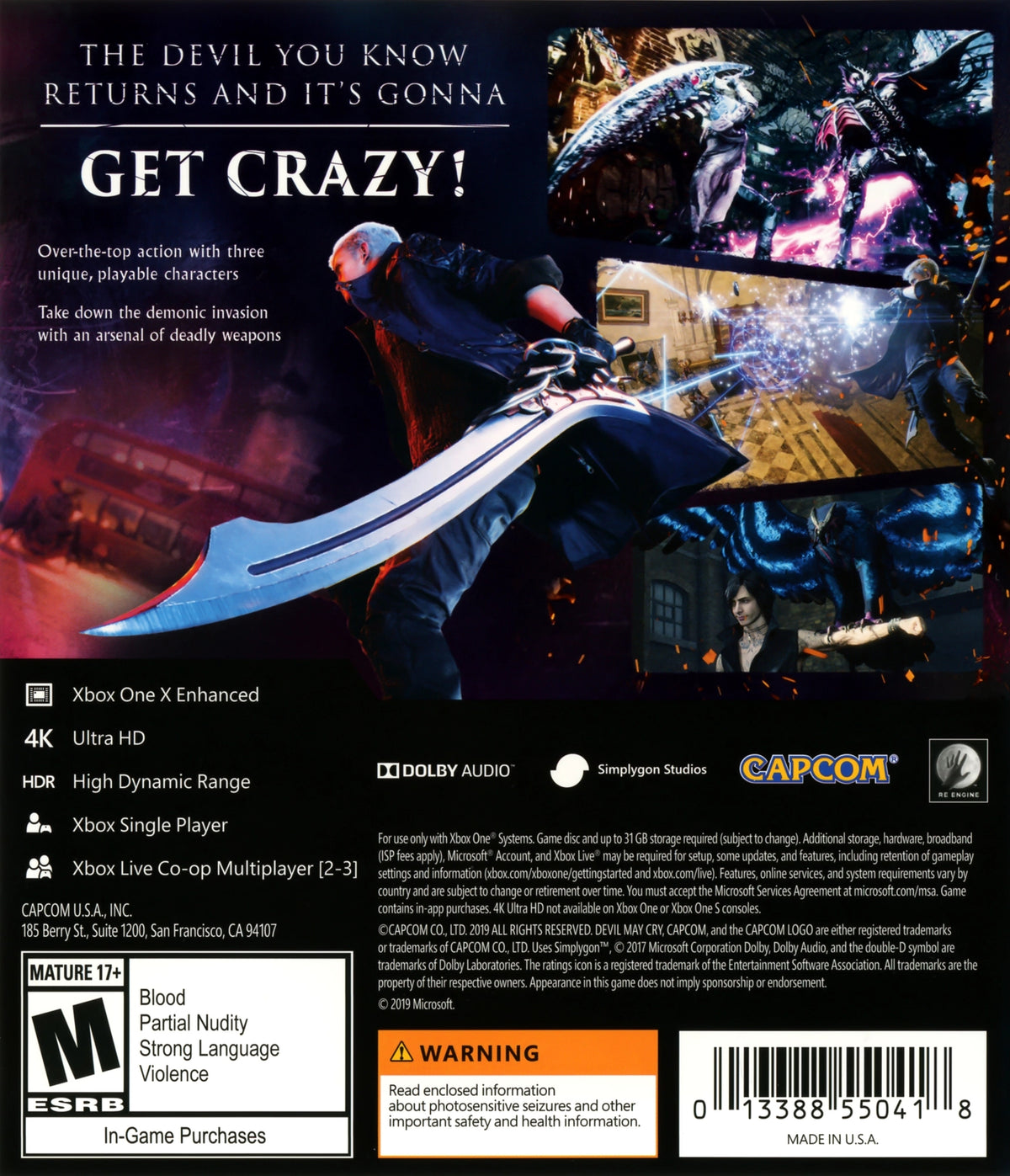 Devil May Cry 5 Xbox One - Video Game - Used - CaveGamers - Image 2