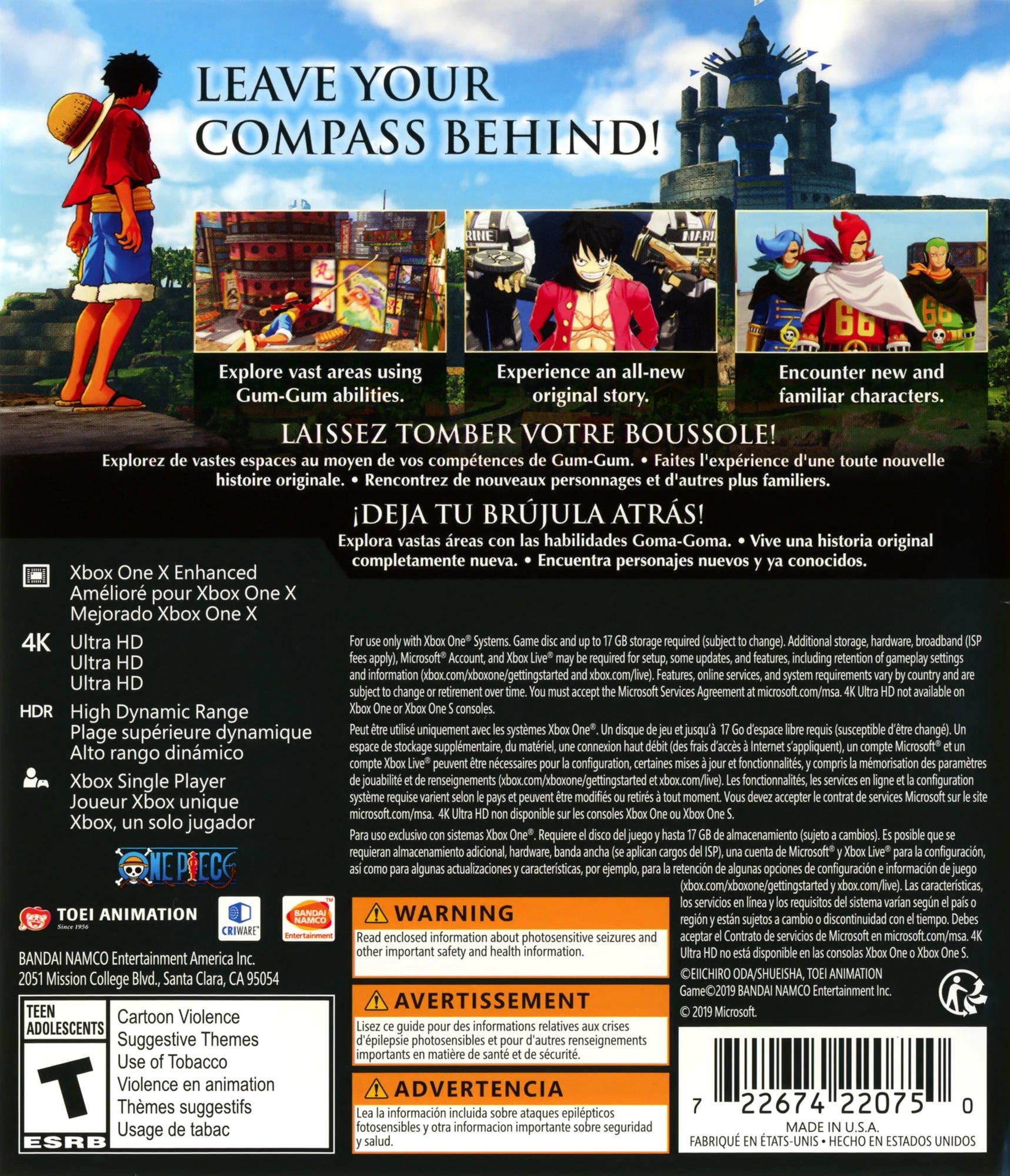 One Piece: World Seeker Xbox One - Video Game - Used - CaveGamers - Image 2