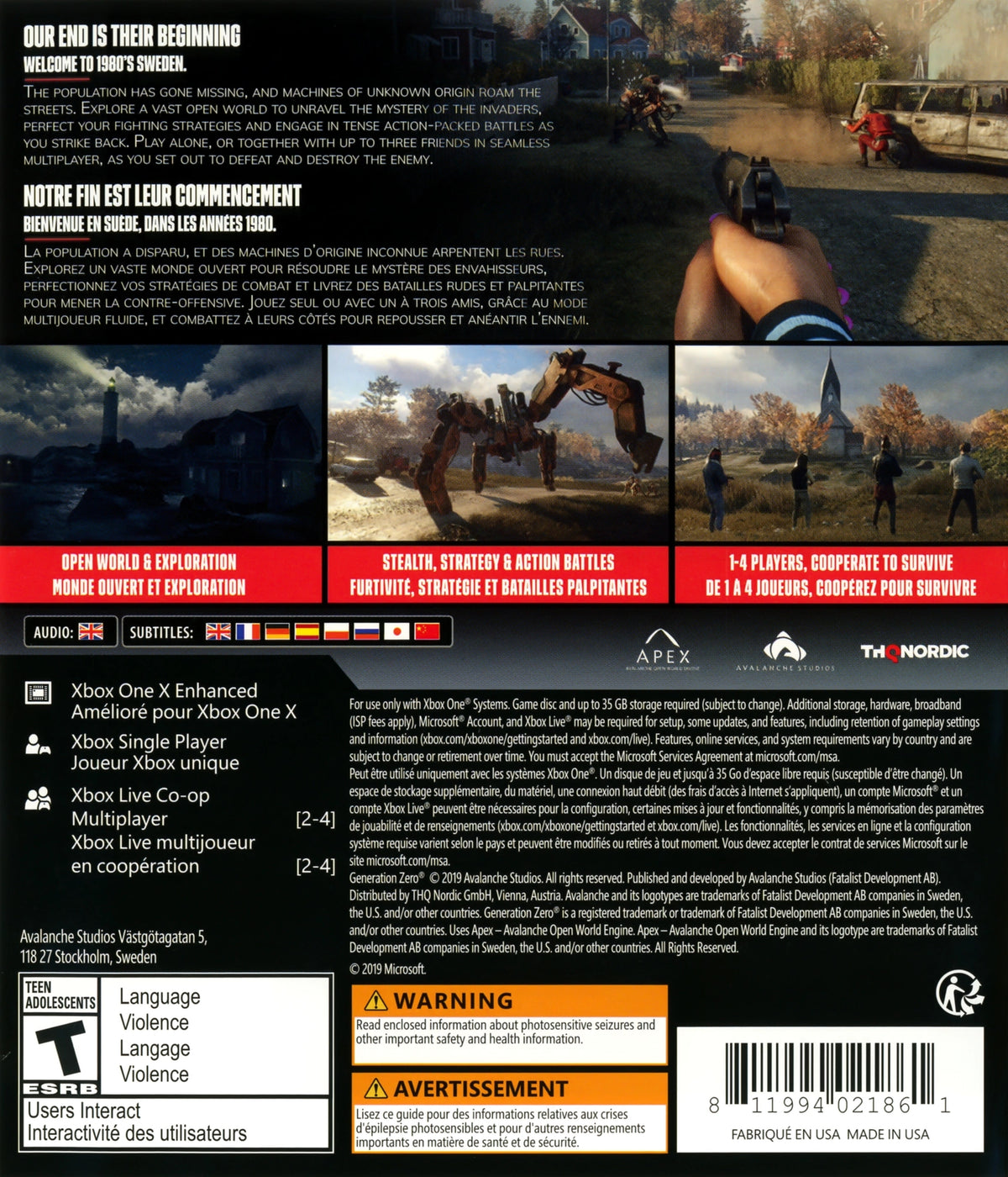 Generation Zero Xbox One - Video Game - Used - CaveGamers - Image 2