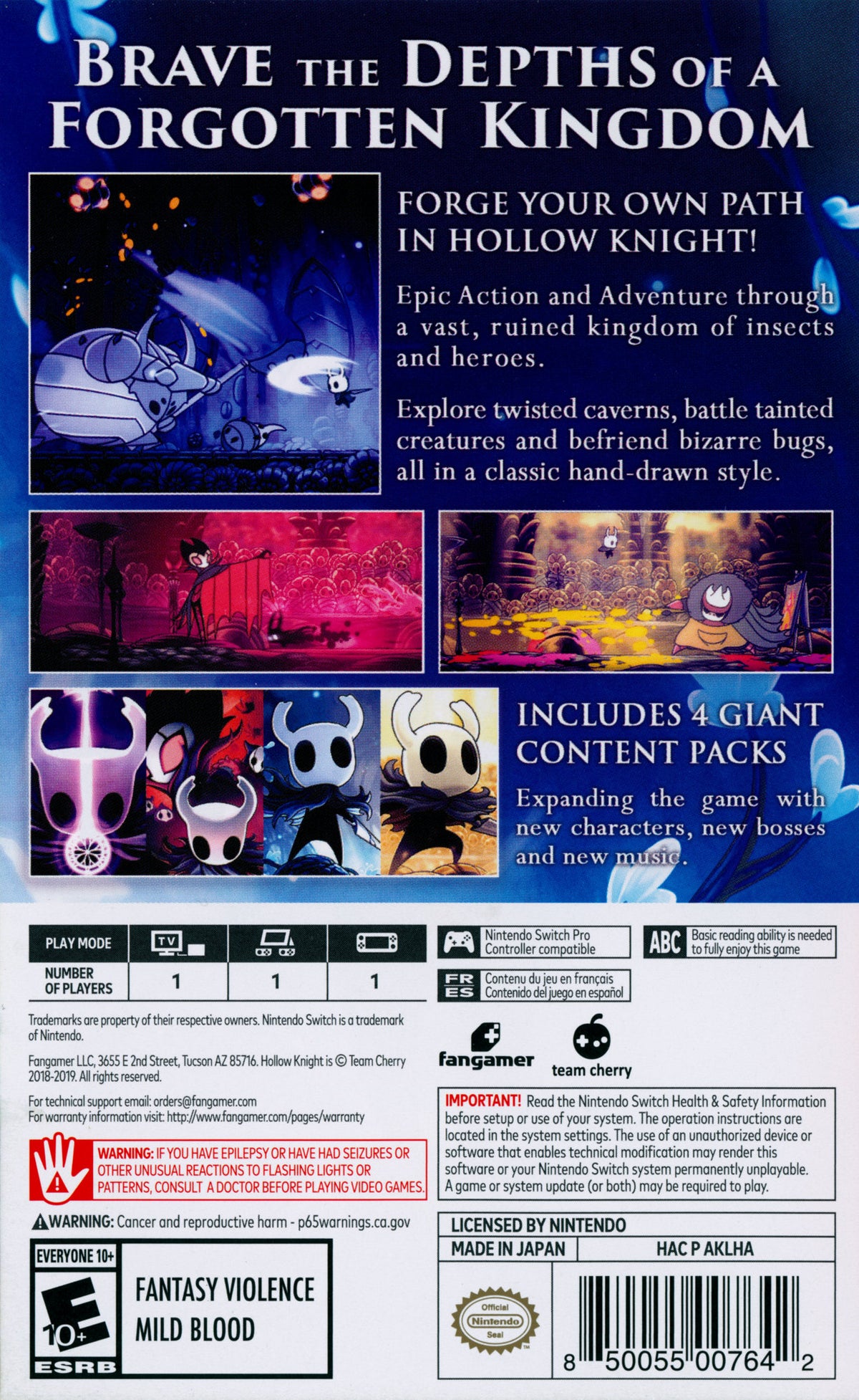 Hollow Knight Switch - Video Game - Used - CaveGamers - Image 2