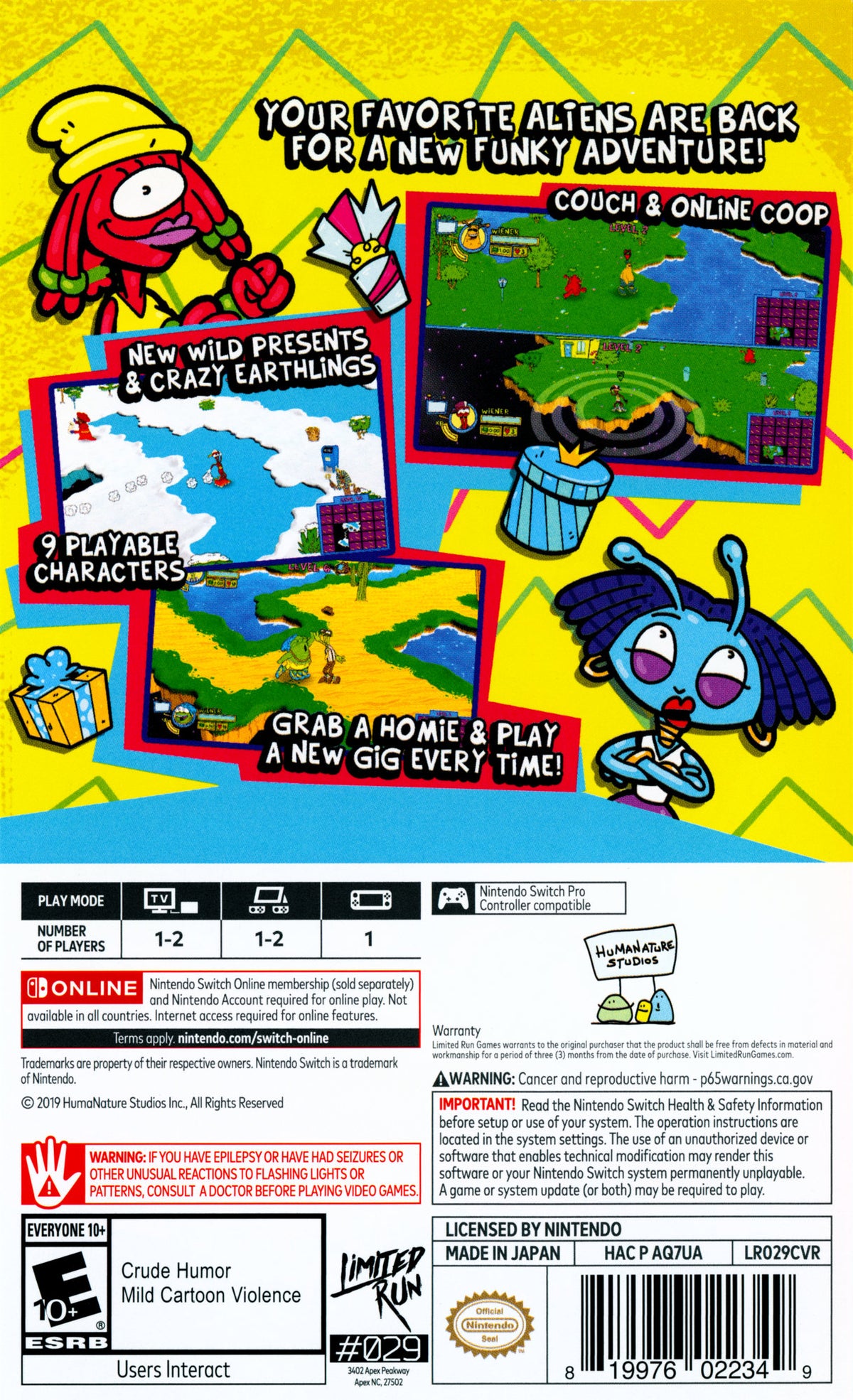 ToeJam and Earl: Back in the Groove Switch - Video Game - Used - CaveGamers - Image 2